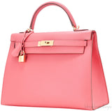 Kelly 32 Flamingo Epsom Sellier GHW