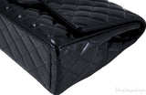 Black Patent Maxi Flap Bag