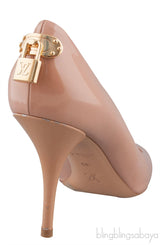 Beige Rose Round Toe Pumps
