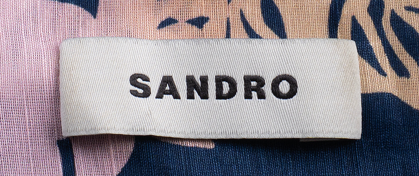 Sandro Floral Print Linen and Silk Mini Dress M