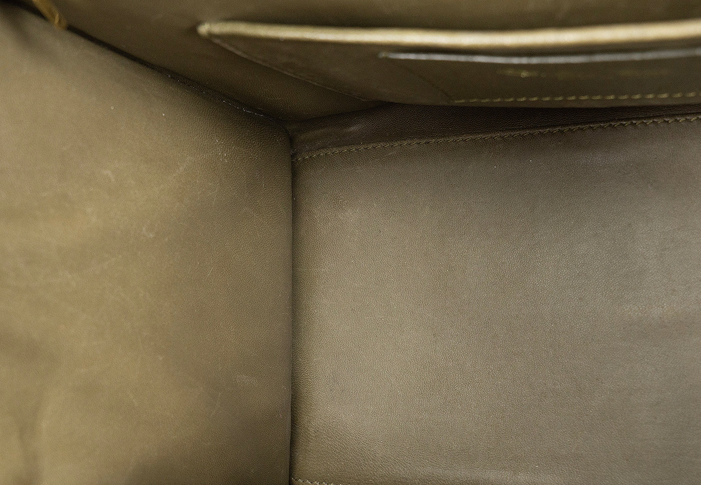 Loro Piana Olive Green Ostrich Top Handle Bag