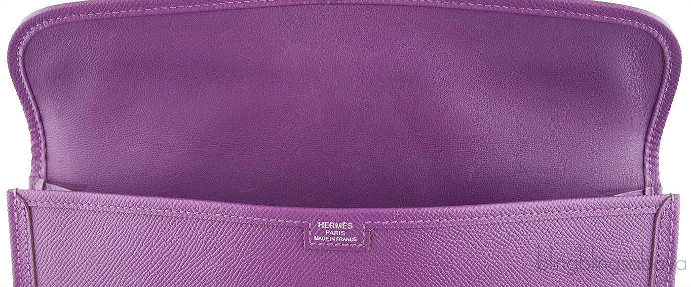 Jige Elan Clutch Epsom Anemone
