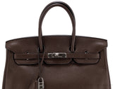 Birkin 35 Choco Brown Clem PHW