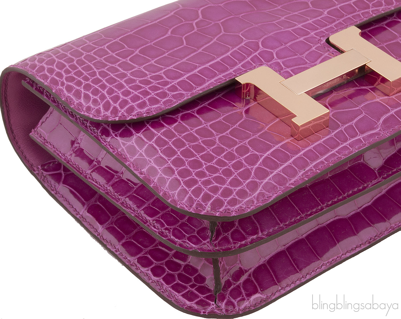 Constance Mini Rose Sheherazade Crocodile