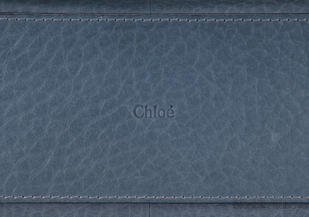 Sally Blue Grey Textured Leather Bag