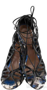 Python Lace Up Heels