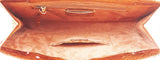 Nancy Gonzalez Orange Crocodile Studded Clutch