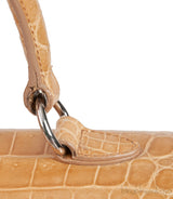 Brown Crocodile Large Handbag