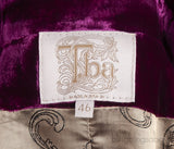 Purple Velvet Trench Coat