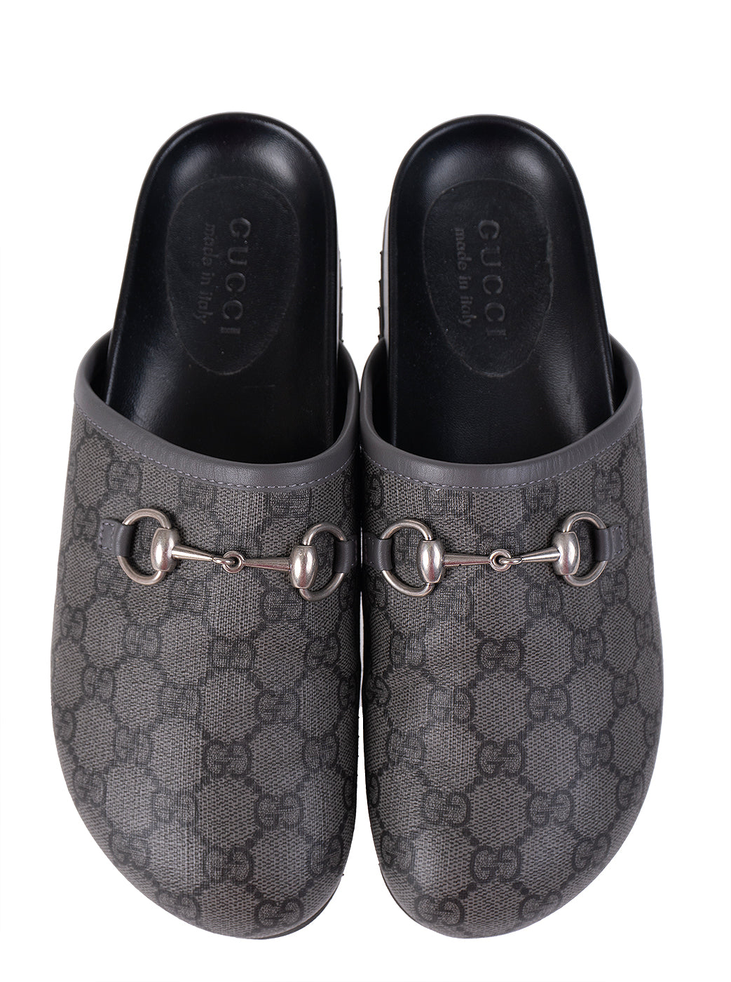 Gucci Grey GG Supreme Horsebit Mules 6
