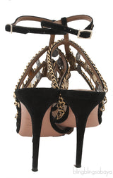 Chain Coin Slingback Sandals