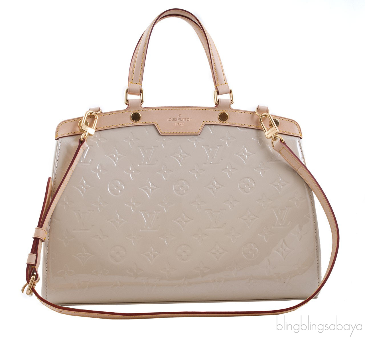 Brea MM Monogram Vernis W Corail