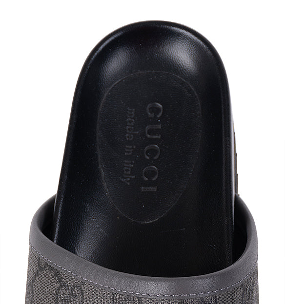 Gucci Grey GG Supreme Horsebit Mules 6