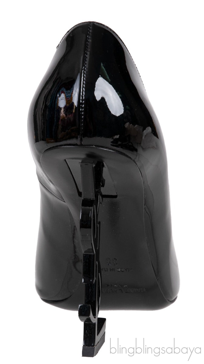 Opyum Black Patent Logo Pump