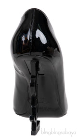 Opyum Black Patent Logo Pump