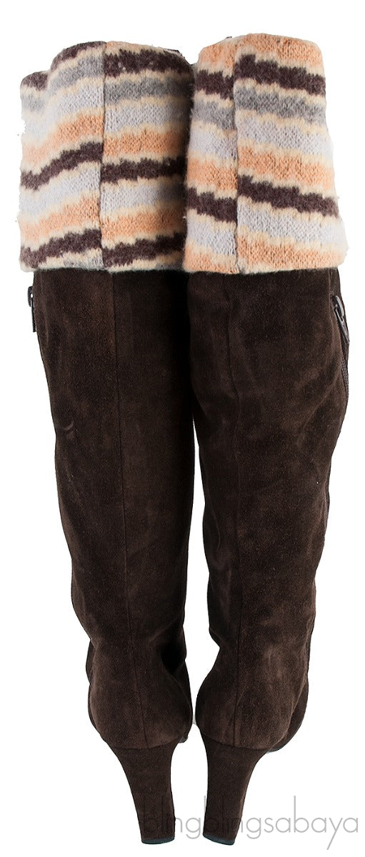 Suede Leather Boots Brown