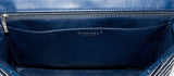 Blue Indigo Patent Chevron Maxi Bag