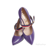 Gucci Purple Sylvie High Heels