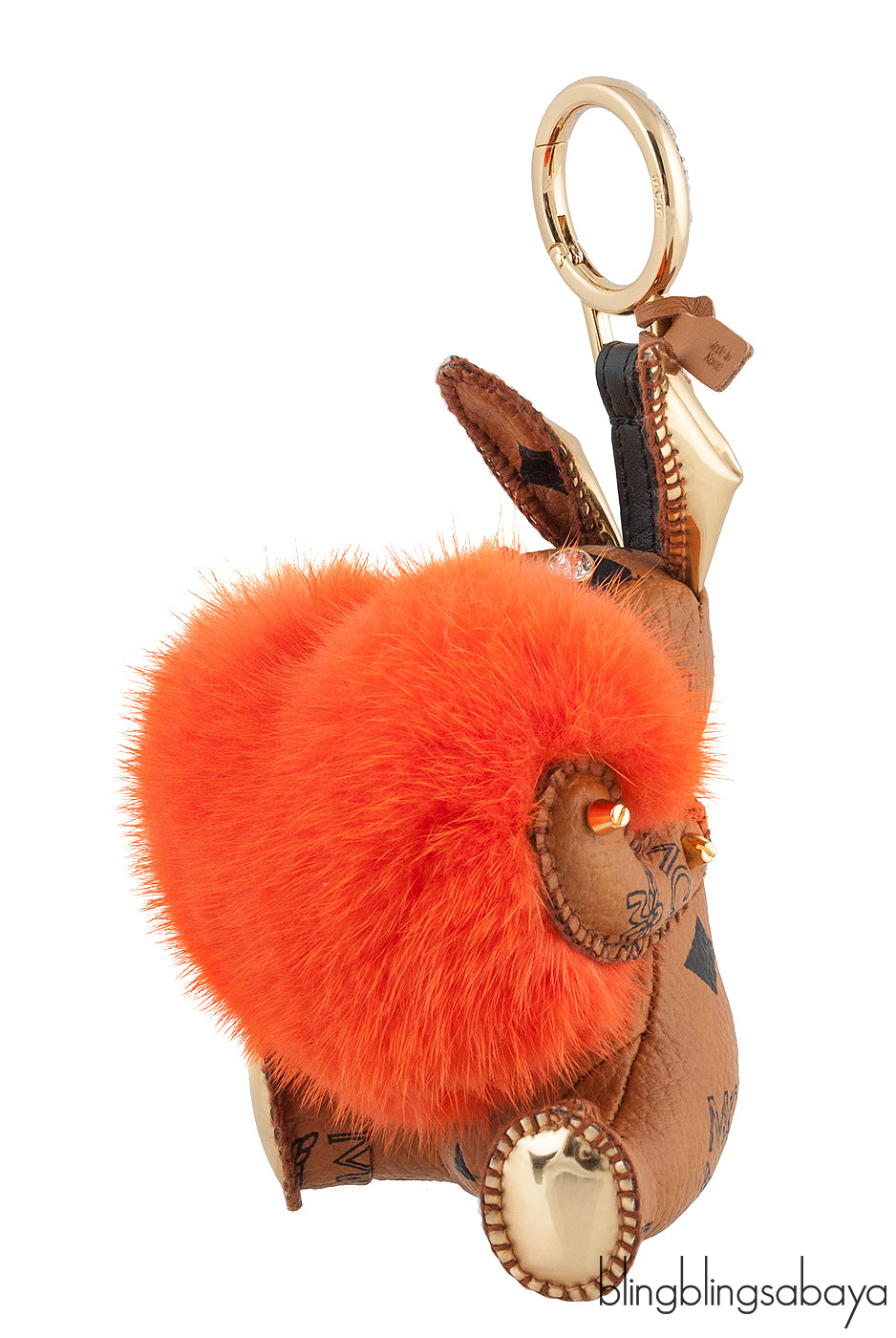 MCM Rabbit Heart Fur Charm