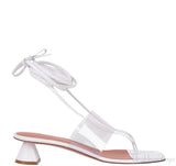 Zula White PVC Leather Sandals