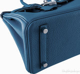 Kelly 32 Retourne Bleu Cobalt Togo