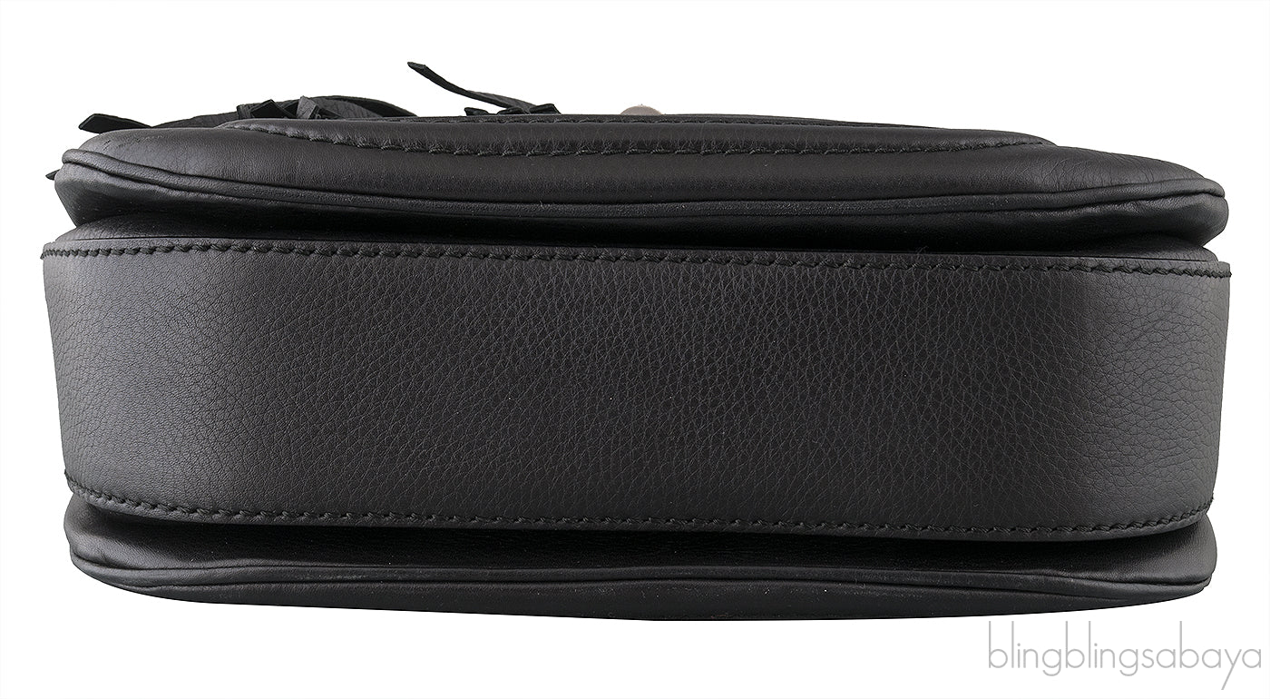 Black Bamboo Top Handle Bag