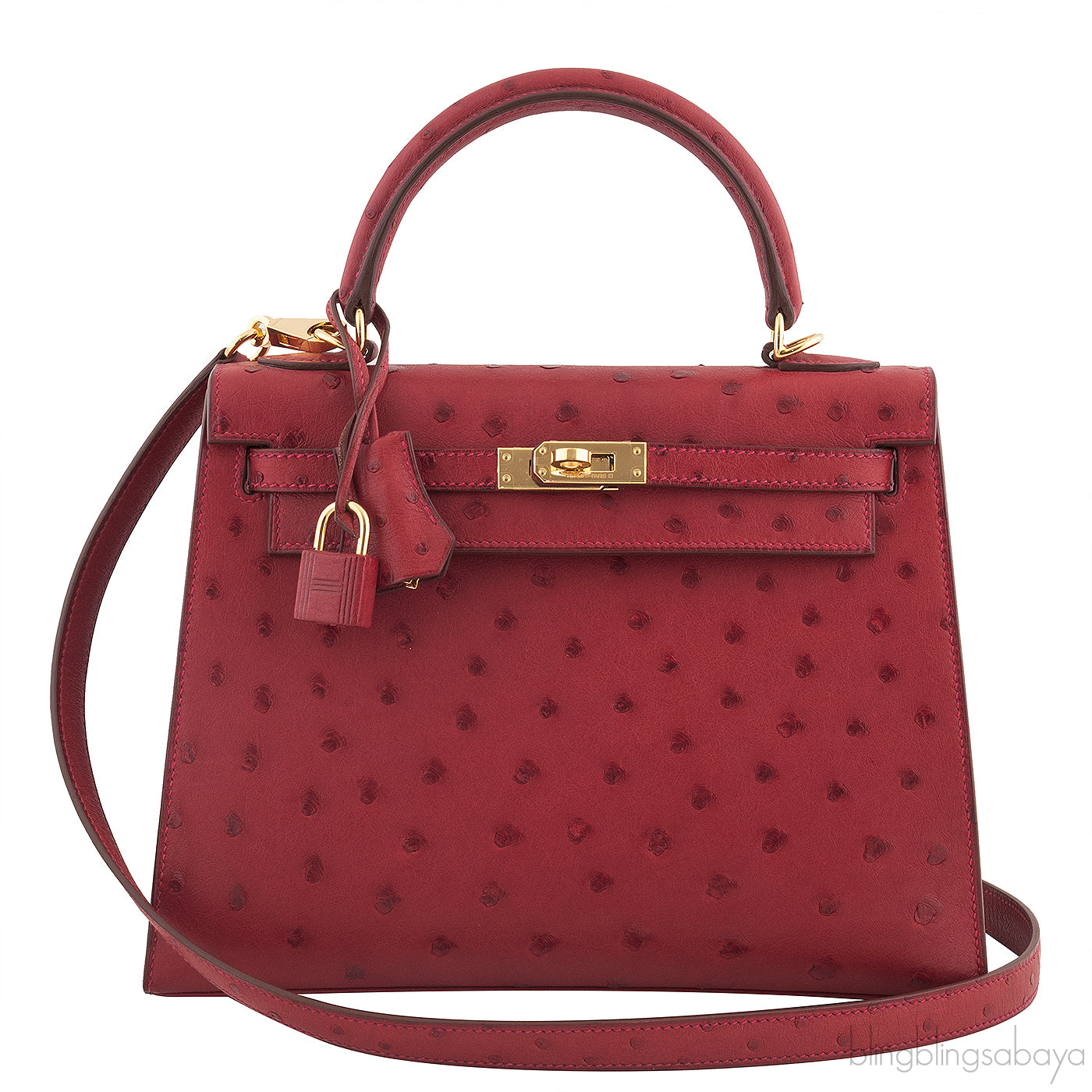 Kelly 25 Rouge VIF Ostrich GHW