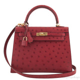 Kelly 25 Rouge VIF Ostrich GHW
