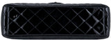 Black Patent Maxi Flap Bag