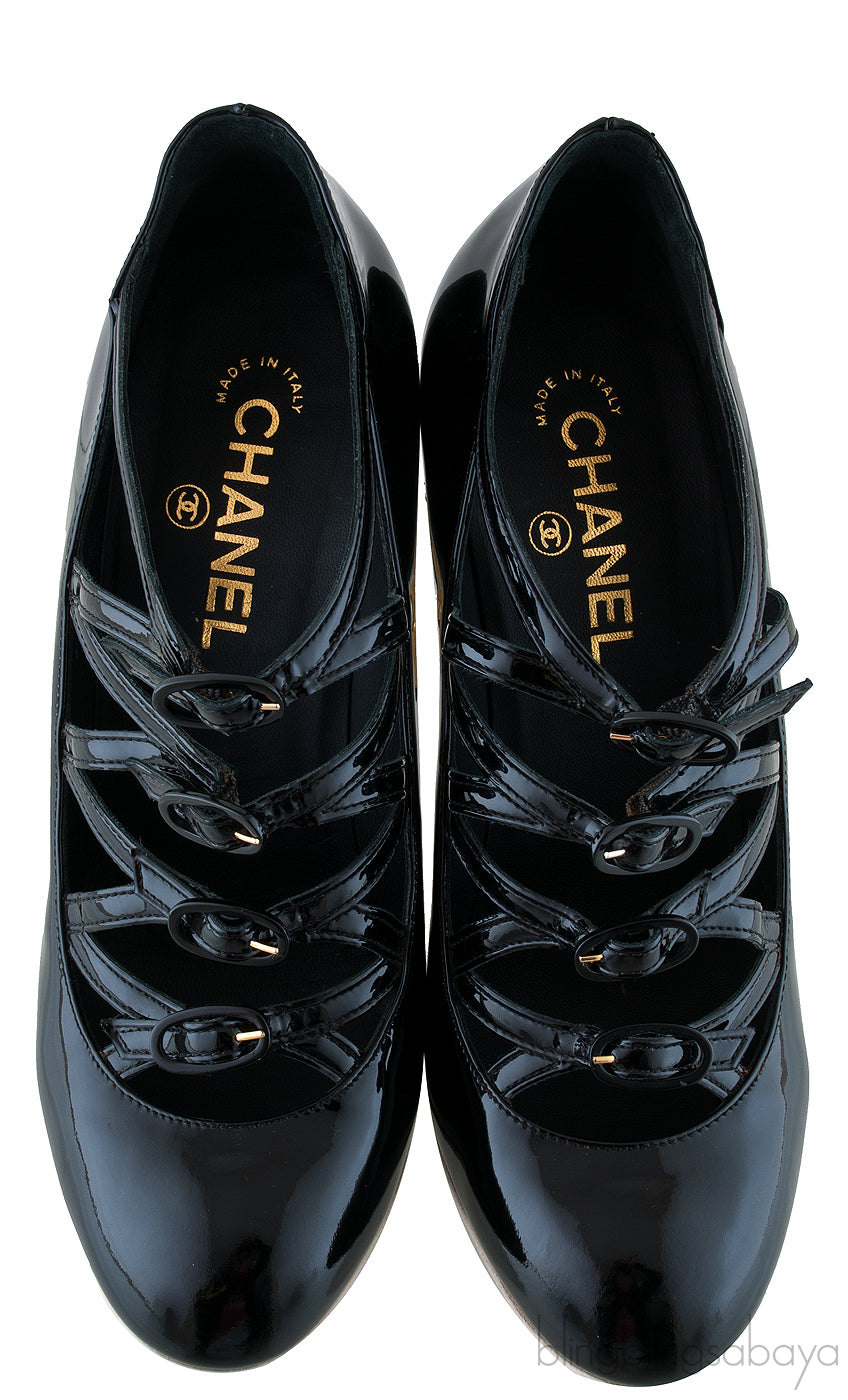 Black Patent Other Open Shoes