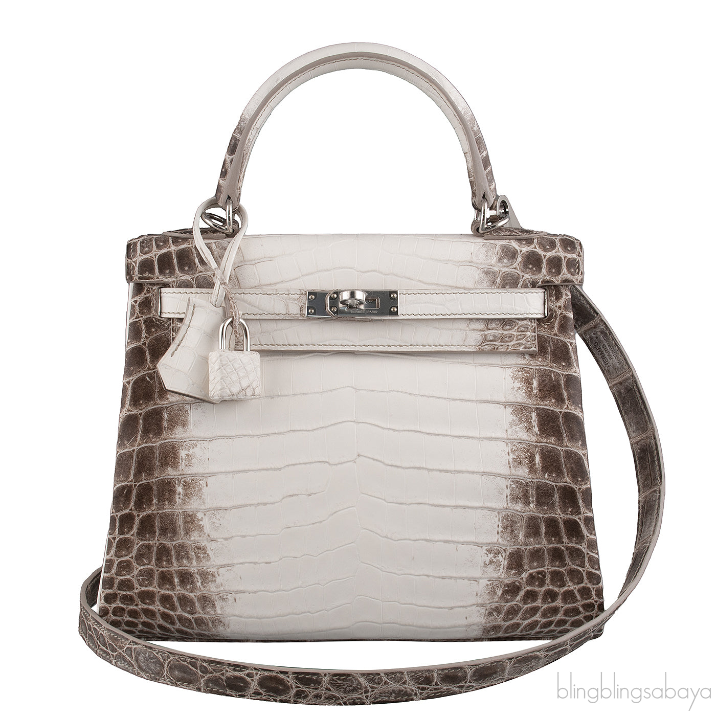 Hermès Kelly 25 Himalaya Niloticus Crocodile PHW