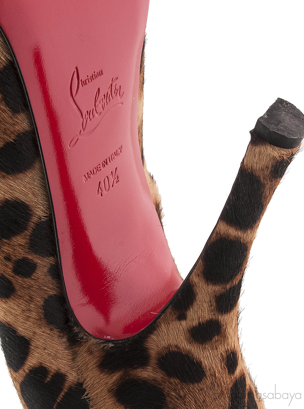 Leopard Pony Peep Toe Pump