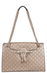Emily Light Gold Guccissima Shoulder Bag