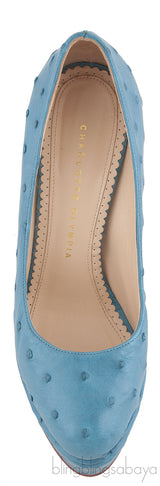 Greta Ostrich Platform Pump