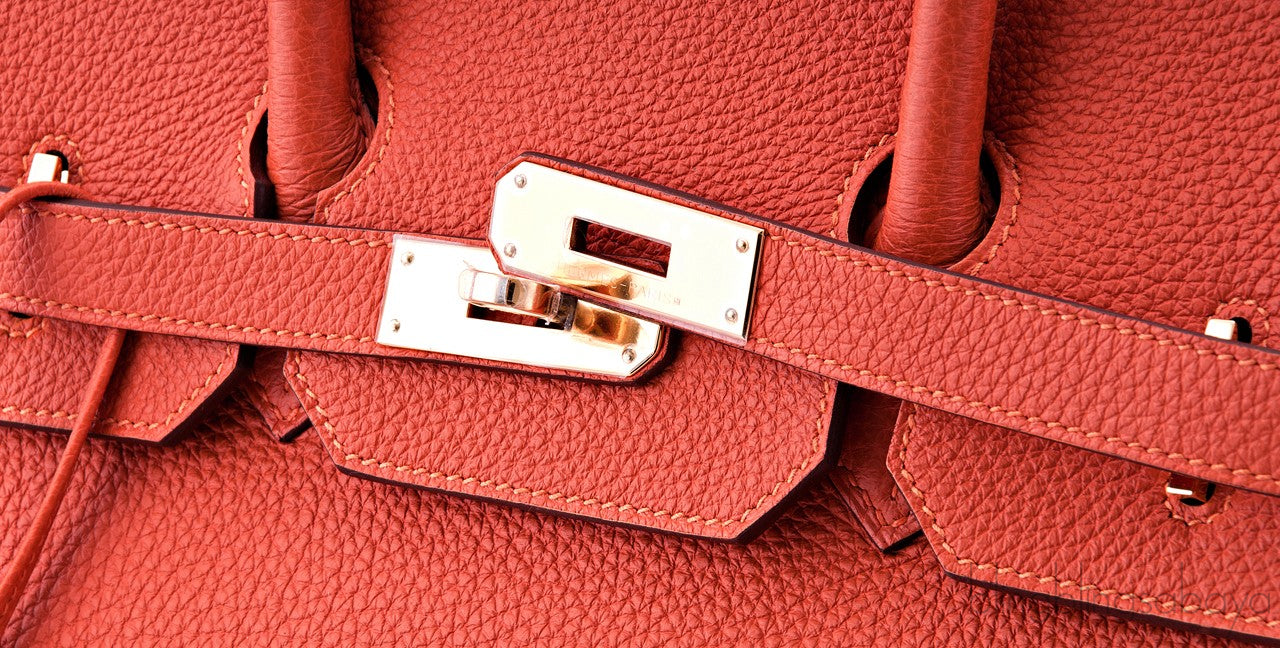 Birkin 35 Orange Taurillon Clem.