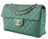 Green Quilted Single Flap Maxi GHW