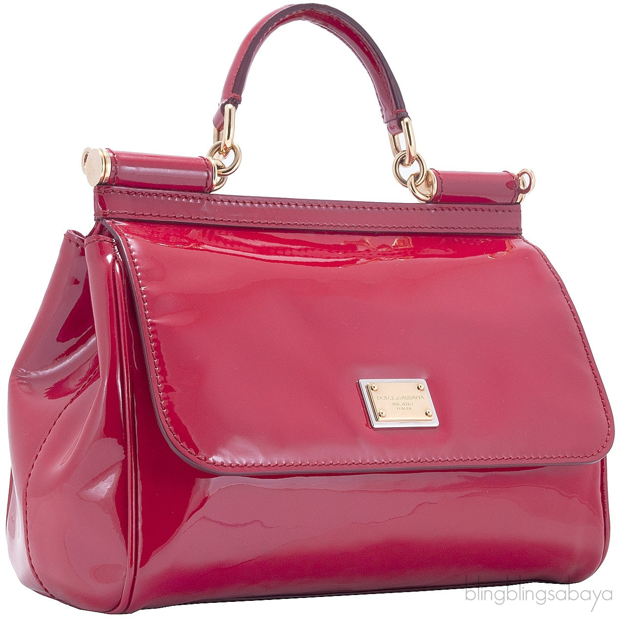 Red Patent Miss Sicily Shoulder Bag
