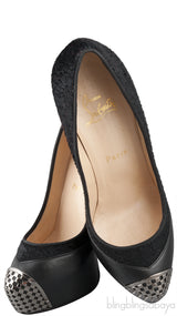 Maggie 140 Black Nappa & Pony Heels