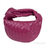 Plum Jodie Mini Knotted Intrecciato Pouch
