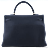 Kelly 35 Black Togo