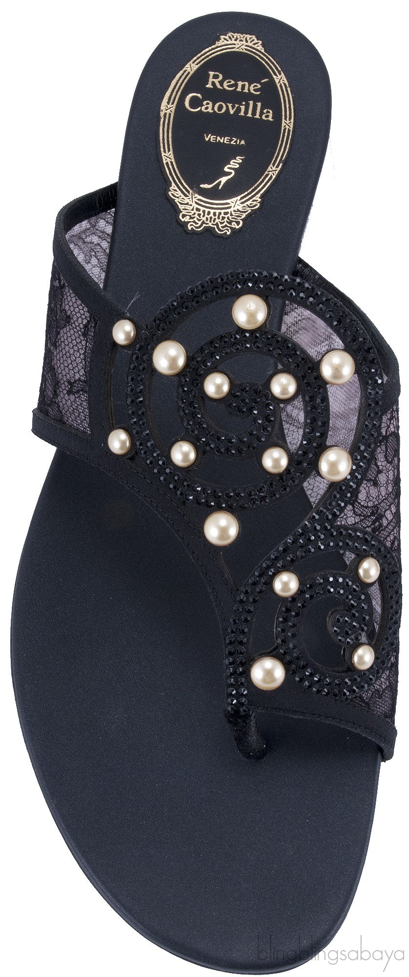 Ruby Black Lace Sandals