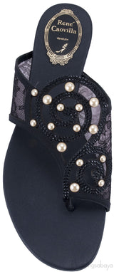 Ruby Black Lace Sandals