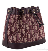 Oblique Drawstring Mini Bucket Bag