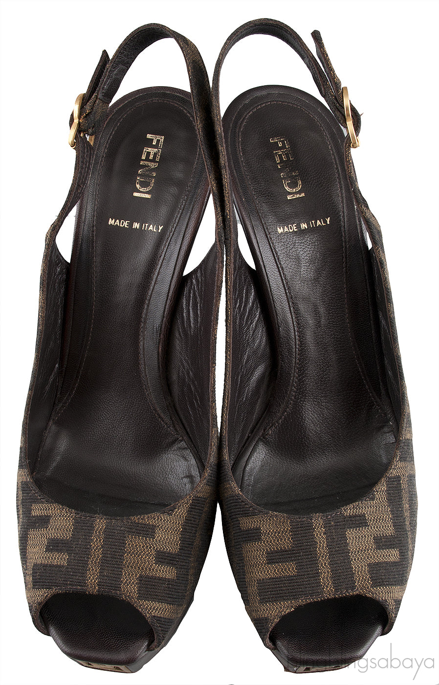 FF Monogram Slingback Sandals