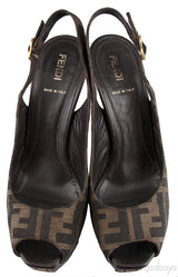 FF Monogram Slingback Sandals