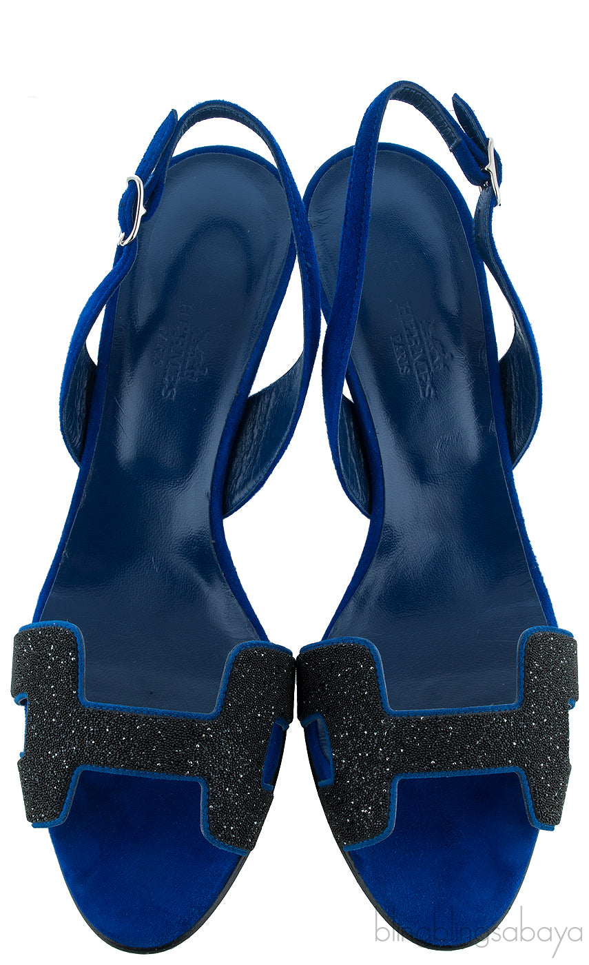 Night 70 Blue Slingback Sandals