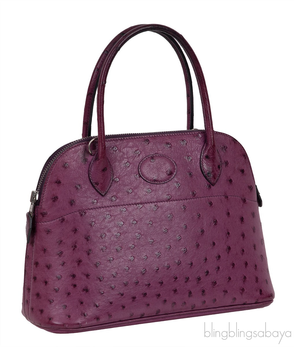 Bolide 27 Purple Ostrich Bag PHW
