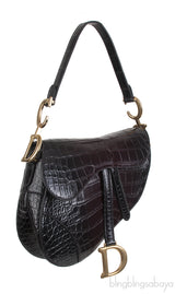Gradient Crocodile Saddle Bag