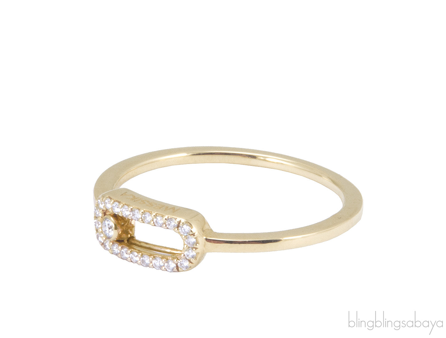 Yellow Gold Slide Diamond Ring