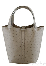 Picotin Lock 18 Grey Ostrich
